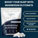 Magnesium Glycinate (Sleep Boost)- High Strength: 1000mg (100mg Elemental Magnesium) PER Capsule. Vegan Capsule Gentle on The Stomach, Highly Absorbent, UK Made - Image 3