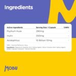 Fibre Supplement with Psyllium Husk, Inulin & Acidophilus – 60 Capsules – Gut Health & Digestion Support – MOBU Fibre Pro UK Made - Image 4
