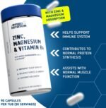 Applied Nutrition Zinc, Magnesium & Vitamin B6 with Ashwagandha Capsules - Natural Support for Hormonal Balance, Sleep Support & Stress Relief - 90 Capsules (30 Servings) - Image 3