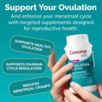 Conceive Plus Ovulation Support - PCOS Supplement with Myo-Inositol & D-Chiro Inositol, Folate, Ginger and CoQ10 - Pregnancy Vitamins for Women - Hormone Balance for Women - 120 Capsules - Image 3