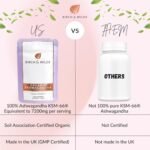 Organic Ashwagandha 7200 mg KSM 66 Capsules High Strength - 1 Month Supply - Ayurveda Stress Relief, Improved Sleep, Memory & Cognitive Function - Vegan Herbal Supplements for Men & Women, Made in UK - Image 7