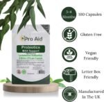 Probiotics Capsules Max Support 6 Billion CFU 100 Pack by ProAid | Healthy Gut | Digestion Support | Bio Cultures | Premium Vegetarian Capsules - Image 3