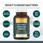 Zinc Supplements, High Strength Ultra Zinc Complex, 120 Premium Capsules, Includes Copper Supplement for Immune System & Cognitive Function, Potent Dose, UK Made, Complex Capsules, Picolinate - Image 5