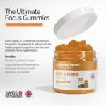 Lion's Mane 2000mg Max-Strength Gummies, Ginkgo Biloba, Citicoline, Cordyceps, Vitamins B5, B12, 30 Pieces, UK Made | Mental Clarity, Effective Alternative to Capsules and Tablets - Image 4