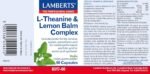 Lamberts Theanine & Lemon Balm Complex 60 Capsules for Relaxation - Image 3