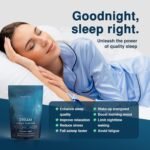 Dream Sleep Aid for Adults | Magnesium Supplement with Vitamin D, Melatonin & Chamomile | Natural Anxiety Relief Sleep Supplement | Gluten Free and Vegan | 1-Month Supply - Image 3