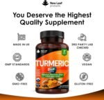 Turmeric 5-in-1 Complex - 5000mg Turmeric Capsules High Strength Enriched with Magnesium & Glucosamine Sulphate - Added Ginger Capsules + Black Pepper, 95% Curcumin Supplement - Vegan Supplement - Image 5