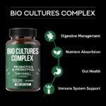 Bio Cultures Complex | Probiotics & Prebiotics | 80 Billion CFU | 20 Strains incl. Lactobacillus Reuteri, Rhamnosus, Acidophilus, and Longum | 2 Months Supply | 120 Vegan Capsules | UK Made - Image 4