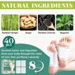 Detox Foot Pads 40 Pack, Bamboo Charcoal & Organic UK Foot Patches for Deep Cleansing, Nighttime Renewal & Sleep Support (40 Pads) - Image 3