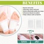 Detox Foot Pads 40 Pack, Bamboo Charcoal & Organic UK Foot Patches for Deep Cleansing, Nighttime Renewal & Sleep Support (40 Pads) - Image 4