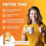 Total Tea Slimming Detox Tea Caffeine Free, Herbal Tea with Chamomile, Hibiscus Tea and Ginger Root for Colon Cleanse and Weight L0SS, Citrus Tea (25 Bags) - Image 3