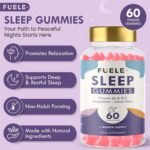 Sleep Gummies for Adults - Sleep Aid with Magnesium, Lemon Balm, Ashwagandha, Vitamin B6 & B12 - Tender Gummy Supplement for Restful Sleep and Relaxation - Image 3