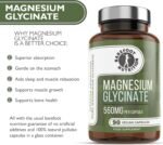 Barefoot Nutrition Magnesium Glycinate Supplement 560mg - 90 x 1-to-3 a Day Capsules. Pullulan Capsule - Superior Absorption: no Synthetic Binders or additives. Vegan & Paleo Friendly - Image 3