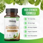 Ashwagandha 1000mg per Serving | 90 Capsules | 45 Day Supply | Vegan Capsules | Pure High Strength Ashwagandha Root Extract Supplement by Shivay Herbals - Image 3