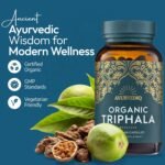 Organic Triphala Capsules 120, 500mg – Natural Pure Triphala Powder Organic Capsules for Immunity, Digestion, Wellbeing – Soil Association Certified - Vegan Ayurveda Supplements - Image 3