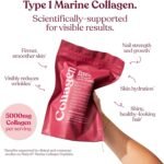 Marine Collagen Powder | Clinically Proven Collagen Supplement for Women with Hyaluronic Acid & Vitamin C | 100% Type I Hydrolysed Collagen Peptides for Hair, Skin & Nails | Collagen Glow by Free Soul - Image 3