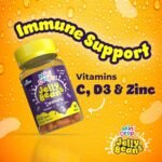 Mini Drops Jelly Beans Immune Support - Vitamin C, D3 & Zinc to Support Immunity and Immune System - Orange, No Added Sugar, Gluten Free - 60 Beans for Children Ages 4-12 by Natures Aid - Image 3