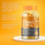 Vitamin C and Zinc Gummies by C Defence, Immunity, Vegan Gummies for Adults and Children- Orange Flavour - Image 4