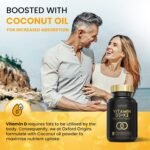 Oxford Origins Vitamin D3 K2 Capsules | Made in The UK | 4000 iu Vitamin D3 & 100mcg K2 MK7 | Boosted with Coconut MCTs for Absorption | 4 Month Supply - 120 Capsules - Image 5