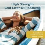 Healthspan Cod Liver Oil 1,000mg | Rich in Omega 3 Fatty Acids DHA & EPA | Brain, Eyes & Heart Health | Vitamin A & D3 | Vision, Bones, Teeth & Immune | Sustainably Sourced (240 Capsules) - Image 4