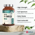 Vitamin B Complex High Strength Methylated B Vitamins | B6 Vitamins with Folate & B12 Supplements | Complete Complex with 12 Active Nutrients | Not Liquid Drops Or Spray | Vitabright - Image 4