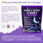 Family Sleep Natural Sleep Aid for Adults & Kids with Herbal Blend, Sugar-Free Vegan Melatonin-Free Calming Cherry Flavour Gummies, 60 Gummies - Image 4