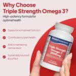 Triple Strength Omega 3 1,000mg | Supports Heart, Brain & Eye Health | Rich in Omega 3 Fatty Acids | 660mg of EPA and 440mg of DHA per Serving | 120 Capsules = 2 Months’ Supply | Made in UK - Image 3