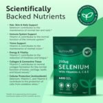 Nutravita Selenium Supplements 250mcg ACE with Vitamin A C & E - 400 Vegan Tablets (1+ Year Supply) - Support Normal Function of Immune System & Thyroid - Support Hair, Skin & Nails - Made in The UK - Image 3