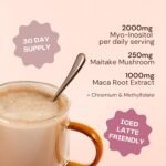Sixways Hormone Balance, Mushroom Coffee, Decaf Coffee Flavour, Functional Mushroom Powder, Myo-Inositol PCOS Supplement, 30 Servings (150g), Myo-Inositol, PMS Support, Vegan, 200ug Chromium - Image 5
