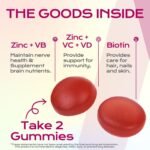 Adults Multivitamin Gummies,Mixed Berry Flavor,Essential Daily Vitamins A, C, D2, E, B6, Biotin & Zinc for Teens and Adults, 120 Count, 3g Each,Gelatin Free,Gluten-Free,Non-GMO - Image 6