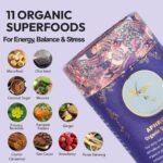 Energy Complex Caffeine-Free (30 Servings) Natural Stress Support | Vegan Organic Superfood Blend | Ginseng, Maca, Mucuna, Tribulus, Pumpkin Protein, Ginger, Cacao, Cinnamon, Berry, Chia by VeganlsUs - Image 3