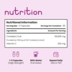 VitaBright Cranberry Tablets with Natural D-Mannose | 55,000mg | 180 Capsules | 3 Month Supply | Cranberry Supplements for Women with Vitamin C | No Added Sugar | High Strength Extract - Image 3
