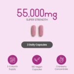 VitaBright Cranberry Tablets with Natural D-Mannose | 55,000mg | 180 Capsules | 3 Month Supply | Cranberry Supplements for Women with Vitamin C | No Added Sugar | High Strength Extract - Image 4