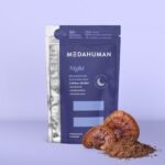 MEDAHUMAN® Night | Reishi Mushroom Powder (30 Servings) | Adaptogen Superblend Mushroom Supplement with Ashwagandha Powder, Valerian Root and Magnesium for a More Relaxed Sleep | Chocolate Flavour - Image 3