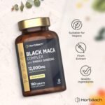 Black Maca Root 12,000mg (High Strength) | Complex with Black Maca, Panax Ginseng, Yellow Maca & Black Pepper | 180 Vegan Tablets | by Horbaach - Image 5