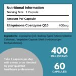 CoQ10 400mg - Highest Strength Ubiquinone Coenzyme Q10 | Powerful Antioxidant for Heart and Vascular Health, Essential for Energy Production | 60 Capsules - 2 Month Supply | Made in The UK - Image 3