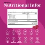 Magnesium Gummies – High Absorption 252.6mg Elemental – Vegan, Raspberry Flavor – Gluten-Free – Relaxation, Sleep & Muscle Support – 60 Chewable Gummies - Image 4