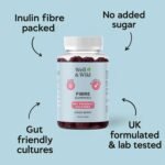 Well & Wild Prebiotic Fibre Gummies – 4g Inulin + Live Cultures – Vegan Gut Health & Digestive Support – Sugar Free – Mixed Berry – 60 Gummies (30 Day Supply) - Image 4
