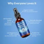 Magnesium Oil Spray, Pure Topical Magnesium for Sleep, Glass Bottle, 60ml – 100% Natural Magnesium for Restless Legs, Muscle Cramps, Joint Relief & Better Sleep– Ultra Pure Formula - Image 3