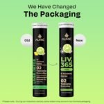 Auric Liver Detox Effervescent, Plant Based Liver Support Supplement, Silymarin, Turmeric with 9 More Ayurvedic Herbs, Clinically Researched, Drop, Dissolve, Fizz, Drink, Pack of 60 Veg Tablets - Image 3
