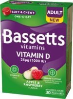 Bassetts Vitamins Adult Vitamin D Apple and Raspberry Flavour 30 Gummy Pastilles - Image 3