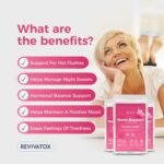 Menopause Patches for Women | Natural Menopause Supplement for Hot Flushes, Night Sweats, Fatigue, Mood & Sleep Support | Vegan Formula with Black Cohosh | 30 Patches | Revivatox® - Image 3