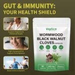 Wormwood Black Walnut and Clove Detox Cleanse for Humans - 90 Capsules - High Strength Supplement for Humans - Candida Cleanse - Gut & Colon Support - Natural Herbs for Intestinal Detox - Image 5