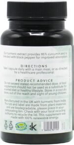 Turmeric & Curcumin 500mg - 95% Curcuminoids - High Strength with Black Pepper for Enchanced Absorption - 60 Vegan Capsules - Natural Anti-Inflammatory - UK-Made - No Additives - G&G Vitamins - Image 3