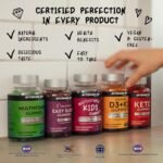 120 Multivitamin for Kids - 14 Vitamins & Minerals, B6 & B12 - Chewable Gummies, Sugar-Free Raspberry & Blueberry Flavor - Non-GMO Vegan Gluten-Free - Boosts Immunity and Bone Health - Image 5