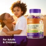 Vitamin D 120 Gummies for Adults and Children - Contains 1000IU (25ug) VIT D3 Supplement for Immune Support - Easy Take Very Tasty Blackcurrant Flavour - 4 Month Supply - Image 4