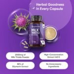Milk Thistle Capsules - 180 Capsules - 6 Months Supply - Just 1 per Day - 80% Silymarin - 40:1 Extract - Vegan, Non-GMO & Gluten-Free - GMP-Approved Milk Thistle Herbal Supplements - Image 3
