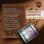 Mushroom Coffee | Instant Arabica TrueStart Coffee with Lion's Mane, Chaga, Reishi, Cordyceps & Ashwagandha for Focus, Energy & Immunity | 240g Tub with Scoop | Made in the UK by WOD Powders - Image 4