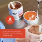 INDI Lion's Mane Mushroom Powder Supplement – Nootropic Brain Support for Focus & Mental Clarity – 15:1 Extract with Magnesium, CoQ-10 & Rhodiola – Chocolate Flavour, Vegan & Made in UK – Trial Pack - Image 3