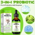 Probiotics for Cats with Prebiotic and Enzymes, Cat Probiotics Supplement Help Digestive Support Gut Health, Cat Diarrhea, Constipation Relief for All Breed Size Age, Bacon Flavor - 60ml - Image 4